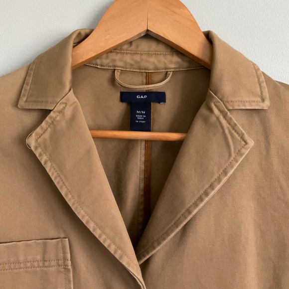 GAP Cotton Tan Caramel Casual Blazer M - Picture 3 of 6